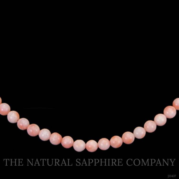 79.63 Ct. Coral Multi Stone Necklace, 18K White Gold