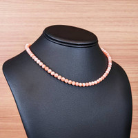 79.63 Ct. Coral Multi Stone Necklace, 18K White Gold Life Style