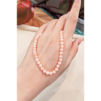 79.63 Ct. Coral Multi Stone Necklace, 18K White Gold Life Style