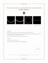 63.76 Ct. Coral Multi Stone Necklace, 18K White Gold Appraisal