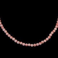 63.76 Ct. Coral Multi Stone Necklace, 18K White Gold Video