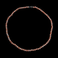 63.76 Ct. Coral Multi Stone Necklace, 18K White Gold Image