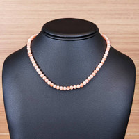 63.76 Ct. Coral Multi Stone Necklace, 18K White Gold Life Style