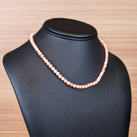 63.76 Ct. Coral Multi Stone Necklace, 18K White Gold Life Style