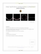 82.24 Ct. Coral Multi Stone Necklace, 18K White Gold Appraisal