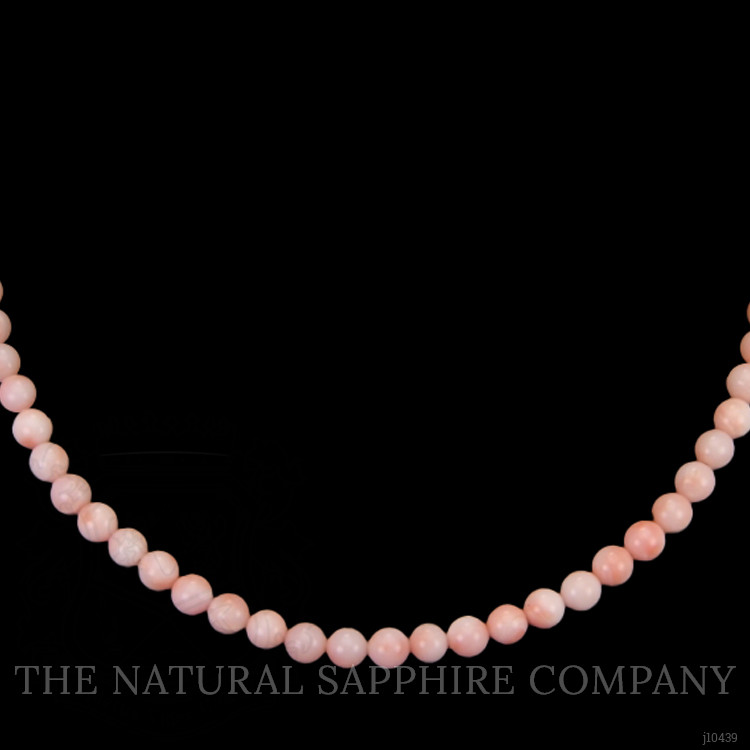 82.24 Ct. Coral Multi Stone Necklace, 18K White Gold