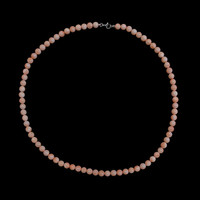 82.24 Ct. Coral Multi Stone Necklace, 18K White Gold Image