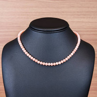 82.24 Ct. Coral Multi Stone Necklace, 18K White Gold Life Style