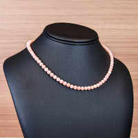 82.24 Ct. Coral Multi Stone Necklace, 18K White Gold Life Style