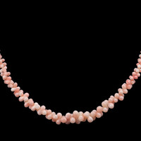 81.80 Ct. Coral Multi Stone Necklace, 18K Yellow Gold Image
