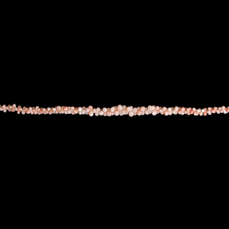 81.80 Ct. Coral Multi Stone Necklace, 18K Yellow Gold
