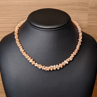 81.80 Ct. Coral Multi Stone Necklace, 18K Yellow Gold Life Style