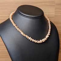 81.80 Ct. Coral Multi Stone Necklace, 18K Yellow Gold Life Style