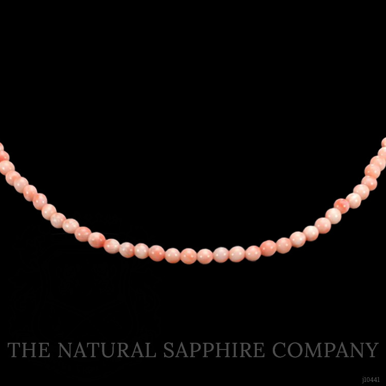 61.91 Ct. Coral Multi Stone Necklace, 18K Yellow Gold