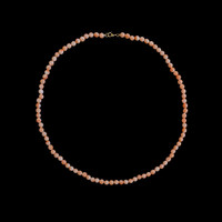 61.91 Ct. Coral Multi Stone Necklace, 18K Yellow Gold Image