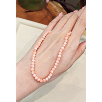 61.91 Ct. Coral Multi Stone Necklace, 18K Yellow Gold Life Style