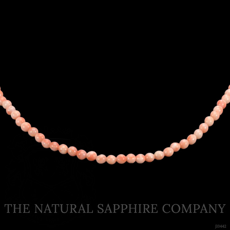 61.29 Ct. Coral Multi Stone Necklace, 18K Yellow Gold