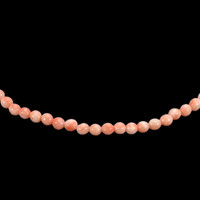 61.29 Ct. Coral Multi Stone Necklace, 18K Yellow Gold Image