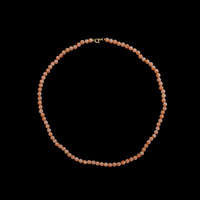 61.29 Ct. Coral Multi Stone Necklace, 18K Yellow Gold Image