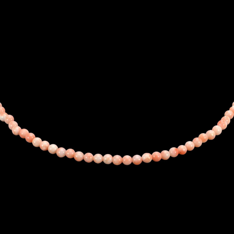 61.06 Ct. Coral Multi Stone Necklace, 18K Yellow Gold