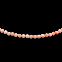 61.06 Ct. Coral Multi Stone Necklace, 18K Yellow Gold Image