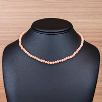 61.06 Ct. Coral Multi Stone Necklace, 18K Yellow Gold Life Style