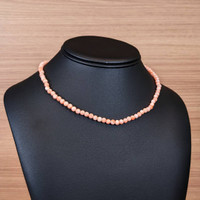 61.06 Ct. Coral Multi Stone Necklace, 18K Yellow Gold Life Style
