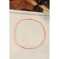 61.06 Ct. Coral Multi Stone Necklace, 18K Yellow Gold Life Style