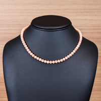 77.86 Ct. Coral Multi Stone Necklace, 18K White Gold Life Style