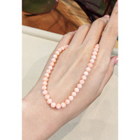 77.86 Ct. Coral Multi Stone Necklace, 18K White Gold Life Style