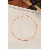 77.86 Ct. Coral Multi Stone Necklace, 18K White Gold Life Style