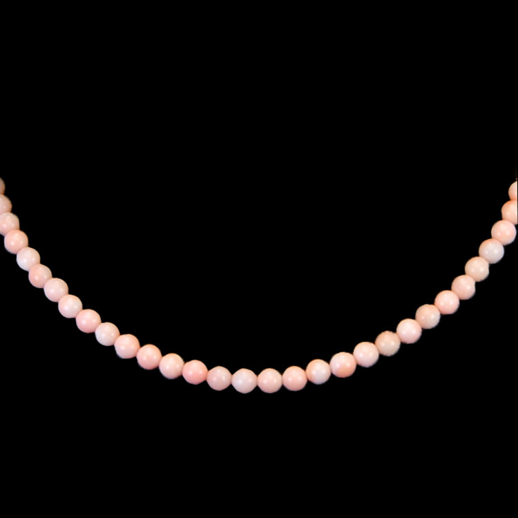 73.29 Ct. Coral Multi Stone Necklace, 18K White Gold