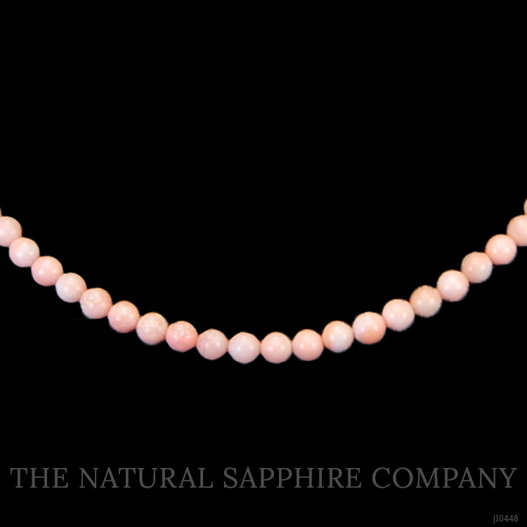 73.29 Ct. Coral Multi Stone Necklace, 18K White Gold