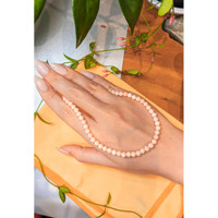 73.29 Ct. Coral Multi Stone Necklace, 18K White Gold Life Style