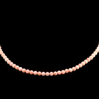 61.00 Ct. Coral Multi Stone Necklace, 18K White Gold Video