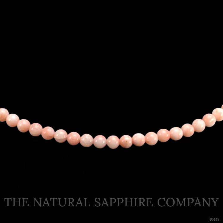 61.00 Ct. Coral Multi Stone Necklace, 18K White Gold