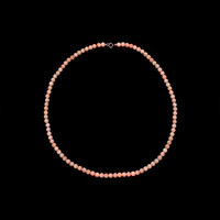 61.00 Ct. Coral Multi Stone Necklace, 18K White Gold Image