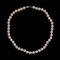 256.84 Ct. Coral Multi Stone Necklace, 18K White Gold Image