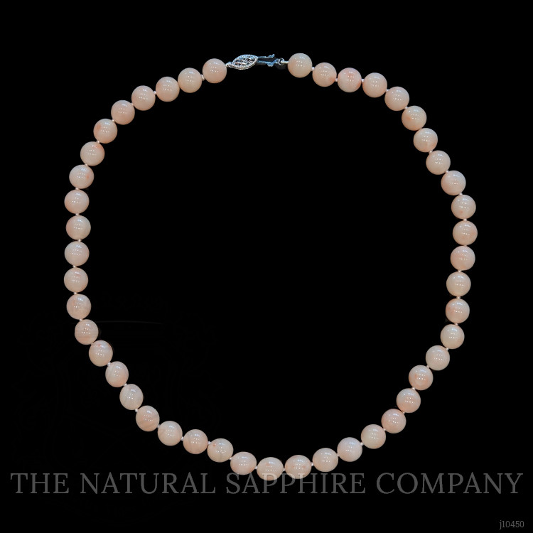 256.84 Ct. Coral Multi Stone Necklace, 18K White Gold