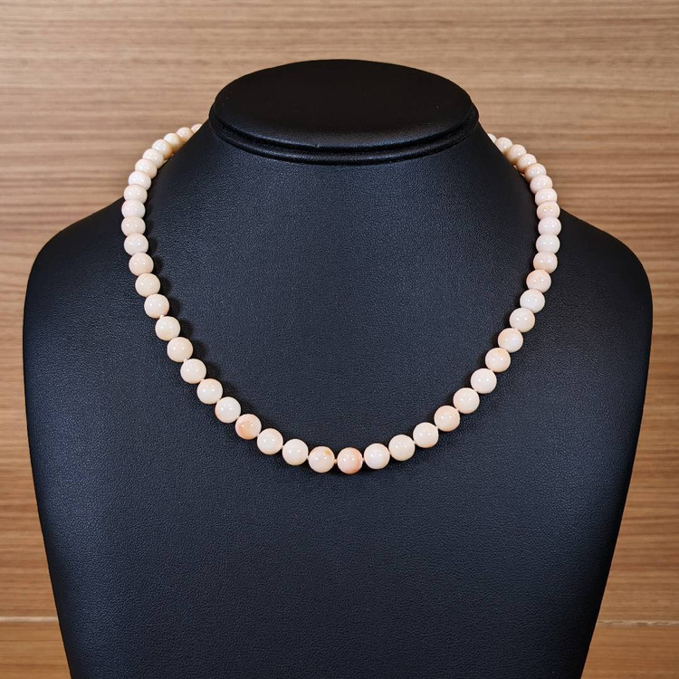 151.66 Ct. Coral Multi Stone Necklace, 18K Yellow Gold