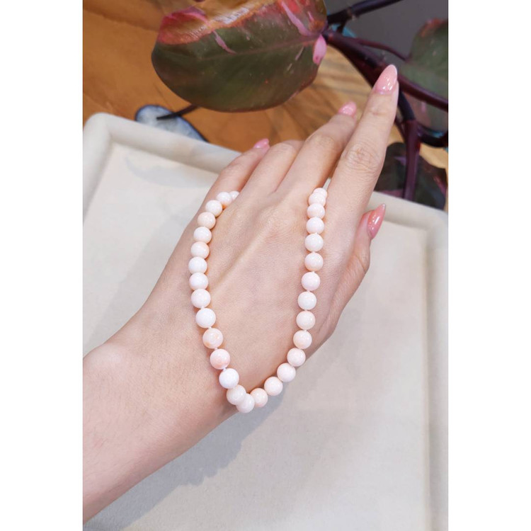 151.66 Ct. Coral Multi Stone Necklace, 18K Yellow Gold