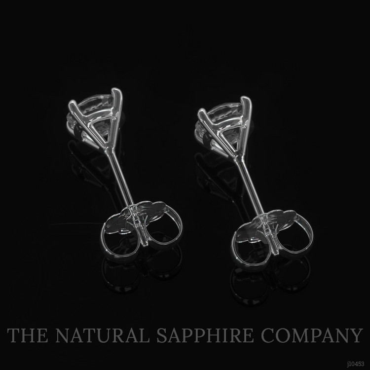 1.80 Ct.Tw. White Sapphire Studs Earrings, 14K White Gold