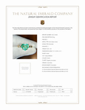1.26 Ct. Emerald Natural Diamond Pave Ring, 18K Yellow Gold Scan Report