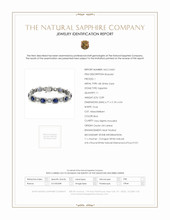 12.89 Ct.Tw. Blue Sapphire and Natural Diamond Pave Bracelet, 18K White Gold Scan Report