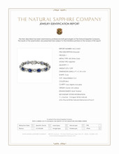 12.89 Ct.Tw.Total Carat Weight Blue Sapphire and Natural Diamond Pave Bracelet, 18K White Gold Scan Report