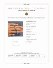1.77 Ct.Tw.Total Carat Weight Emerald and Natural Diamond Pave Bracelet, 18K White Gold Scan Report