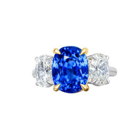 5.54 Ct. Sapphire Platinum & 18K Yellow ring