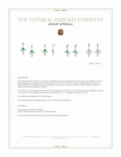 1.90 Ct.Tw.Total Carat Weight Emerald and Natural Diamond Pave Earrings, 18K White Gold Appraisal