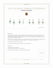 1.90 Ct.Tw. Emerald Natural Diamond Pave Earrings, 18K White Gold Appraisal