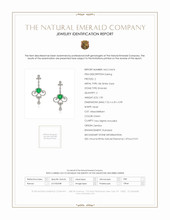 1.90 Ct.Tw. Emerald Natural Diamond Pave Earrings, 18K White Gold Scan Report